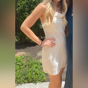 White silk urban outfitters dress